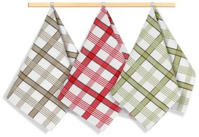 Bellatex Ściereczka kuchenna w kratkę, 50 x 70 cm, zestaw 3 szt.
