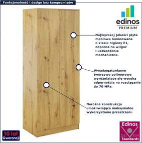 Narożna szafa uchylna w kolorze dąb artisan W2-W36