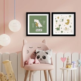Obrazki dziecięce zestaw 2 szt. 33x68 cm Hello – Wallity