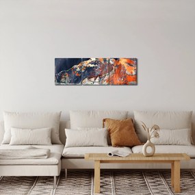 Obraz - Ilustracja domów publicznych (z zegarem) (90x30 cm)