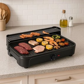 Grill elektryczny 3w1 - grill stojący, stołowy i płyta grillowa BQ231-SWGF