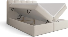 Łóżko kontynentalne Tenor 160x200 z pojemnikami - beżowa bukla Quelle 03