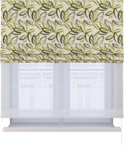 Roleta rzymska dzień noc Duo kolor zielony tkanina wzorzysta