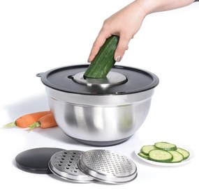 Miska ze stali nierdzewnej z zestawem tarek, Ø 27 cm
