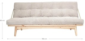 Sofa rozkładana ze sztruksową tapicerką Karup Design Folk Raw/Honey