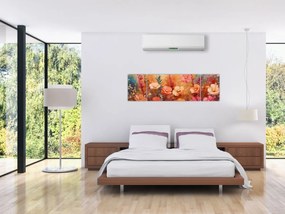 Obraz - Kwiaty łąkowe, malarstwo (170x50 cm)