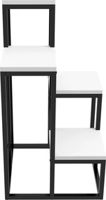 Outsunny Regał na kwiaty, 4 poziomy, do użytku wewnątrz i na zewnątrz, rama metalowa, 34D x 34S x 70W cm, czarno-biały