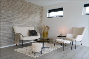 Kremowy podnóżek z imitacji futra Glasgow – House Nordic