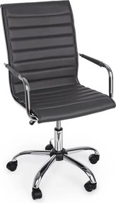 Ciemnoszare krzesło biurowe z imitacji skóry Perth – Yes Everyday