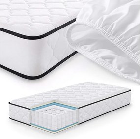 Materac sprężynowy z ochraniaczem AKORD 7-strefowy H3 100x200 cm