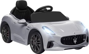 AIYAPLAY 12V Elektryczne Auto dla Dzieci, Pojazd dla Dzieci z Oświetleniem LED, Muzyką, Klaksonem, dla Dzieci 3-5 Lat, Szary