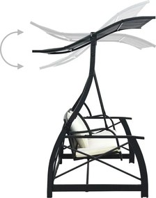 Nowoczesna huśtawka ogrodowa Senea - czarna