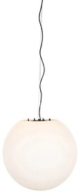 Zewnetrzna Nowoczesna zewnętrzna lampa wisząca biała 56 cm IP65 - Nura Nowoczesny Oswietlenie zewnetrzne