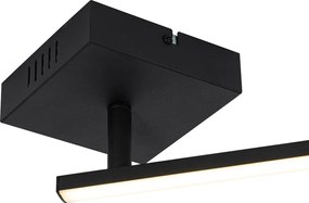 Lampa sufitowa czarna 150,8 cm z wbudowanym LED 3-stopniowy ściemniacz regulowany - Annuschka
