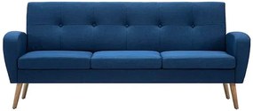Trzyosobowa sofa pikowana niebieska L3-L91