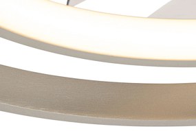 Stalowy Wentylator sufitowy z lampą 46,5 cm z pilotem i diodami LED - KeesDesignerski Oswietlenie wewnetrzne