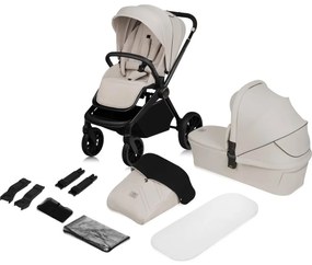 Lionelo - Wózek wielofunkcyjny 2w1 MIKA PLUS Piaskowy