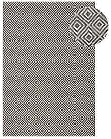 Czarno-biały chodnik odpowiedni na zewnątrz NORTHRUGS Karo, 80x150 cm