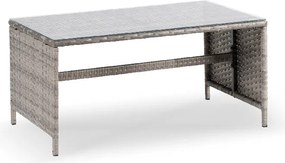 Zestaw Mebli Ogrodowych DALIANO Szary Narożnik Stolik Tarasowy Technorattan Nowoczesny