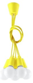 Lampa wisząca DIEGO 5 żółta SOLLUX  LIGHTING