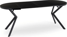 Stół Okrągły Rozkładany LUGO 90-190 cm Czarny Loft