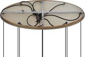 Lampa wisząca w stylu Art Deco złota z opalowym szkłem 9-punktowa - Yani