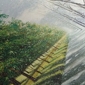 Obraz - Zima kontra lato (170x50 cm)