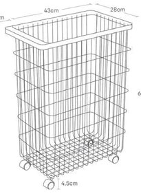 Czarny metalowy kosz na pranie 55 l Tower – YAMAZAKI