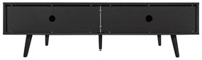 Czarna szafka pod TV w dekorze dębu 178x50x40 cm Rove – Woodman