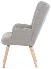 Fotel uszany Bouclé GREY2, szary