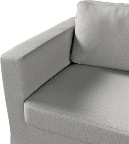 Pokrowiec na sofę Karlstad 3-osobową nierozkładaną, długi kolor szary tkanina strukturalna