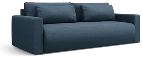 Ciemnoniebieska rozkładana sofa ze schowkiem 238 cm Belfast – Cosmopolitan Design