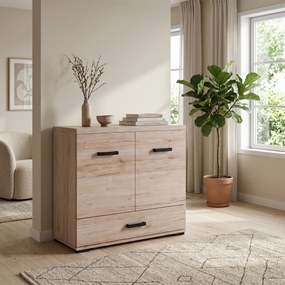 Komoda LIVORNO 90 cm do Salonu Sypialni z Szufladą Dąb