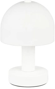 Biała lampa stołowa ze szklanym kloszem (wysokość 19 cm) Glenn – Trio