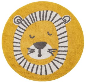 Bawełniany dywan dziecięcy w kolorze ochry ø 100 cm Lion – Ixia