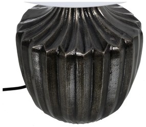 Czarno-biała lampa stołowa z tekstylnym kloszem (wysokość 52,5 cm) – Ixia