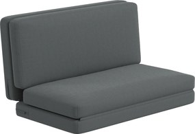 HOMCOM 3-w-1 Składany Fotel Relaksacyjny, Materac dla Gości, Dzielony, Szerokość 138 cm, Ciemnoszary