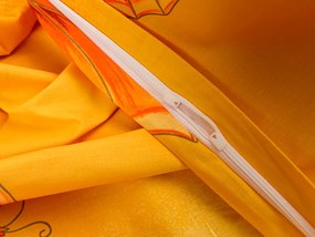 PrzytulneMieszkanie.pl PrzytulneMieszkanie.pl Pościel bawełniana ORANGE BUTTERFLY żółto-pomarańczowa Rozmiar pościeli: 70 x 90 cm | 140 x 200 cm