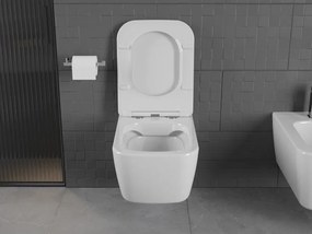 Mexen Stella miska wc Rimless z deską wolnoopadającą slim, duroplast, biała połysk - 30680900