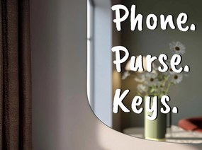 Naklejka na lustro S31 – Phone. Purse. Key.