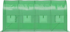 Tunel foliowy ogrodowy 3x6 m z oknami i moskitierą G398