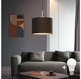 Eglo - LED Lampa wisząca TUNJA 1xE27/60W/230V brązowa