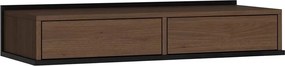 Konsola wisząca Zenar 100 cm z szufladami - orzech elegant / czarny