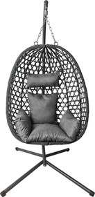 FOTEL WISZĄCY OLIO ANTRACYT BUJAK OGRODOWY