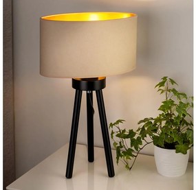 Duolla - Lampa stołowa OVAL VEGAN 1xE27/15W/230V śr. 30 cm kremowy