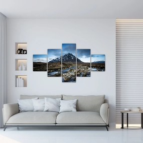 Obraz góry i rzeki (125x70 cm)