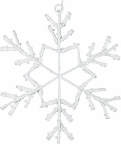 Świąteczna LED dekoracja - płatek śniegu, 30 cm, ciepła biel