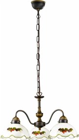 Kolarz 731.83.113 - Żyrandol na łańcuchu NONNA 3xE27/75W/230V wino/truskawka