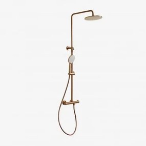 Termostatyczna Kolumna Prysznicowa Z Mosiądzu Orveta Różowe Złoto Szczotkowane - Sklum