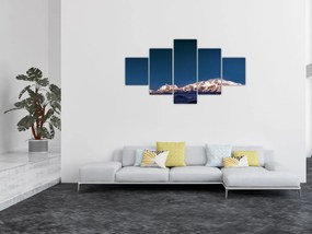 Obraz gór i nocnego nieba (125x70 cm)
